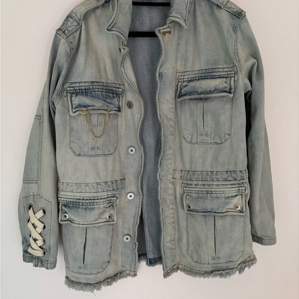 Free People Light blue Denim Jacket - Picture 3 of 6
